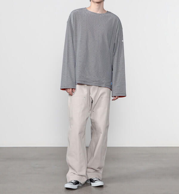 ORCIVAL「ORCIVAL | コットン天竺 ボーダーボートネックプルオーバー MEN」|Tシャツ・カットソー|