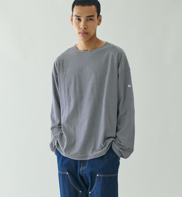 ORCIVAL「ORCIVAL | コットン天竺 ボーダーボートネックプルオーバー MEN」|Tシャツ・カットソー|