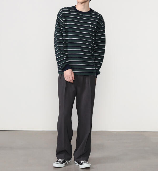  「Gymphlex | ストライプ ワッフルカットソー MEN」|Tシャツ・カットソー|