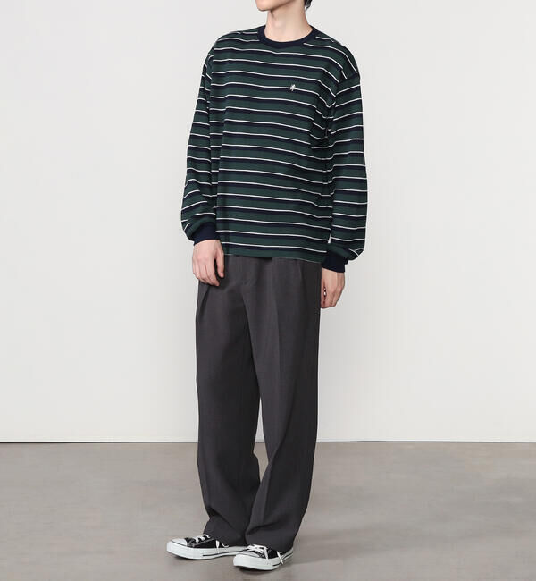  「Gymphlex | ストライプ ワッフルカットソー MEN」|Tシャツ・カットソー|