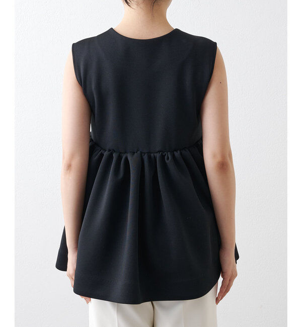 【極美品】24ss whim gazette ぺプラムダンボールジレ　ベスト Whim Gazette（ウィム ガゼット） ベスト ジレ ペプラムダンボールジレ