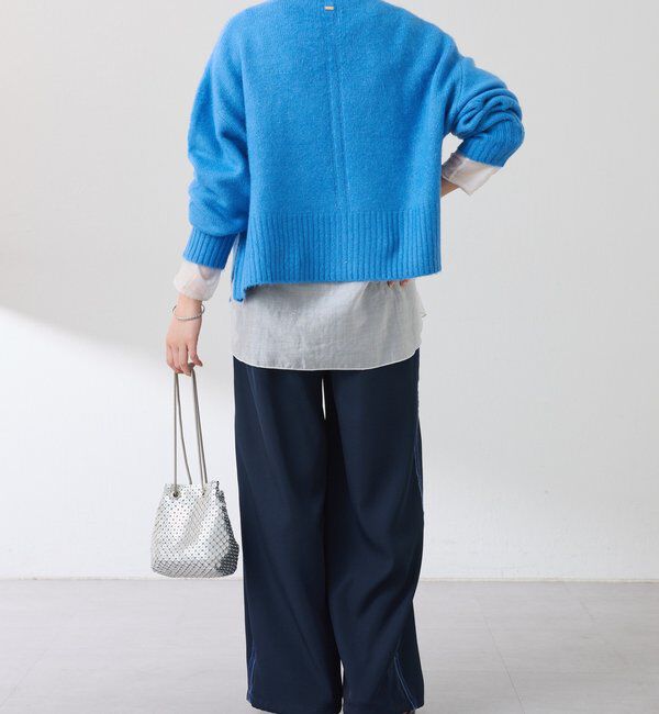  「サイドベロア裾ドロストパンツ」|チノ|