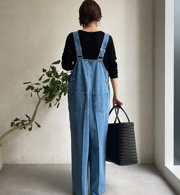  「デニムフロントジップサロペット」|ワンピース|