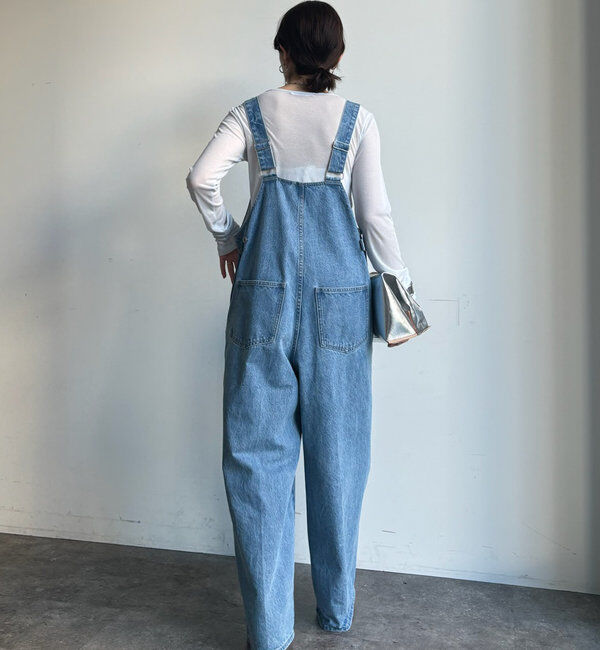  「デニムフロントジップサロペット」|ワンピース|