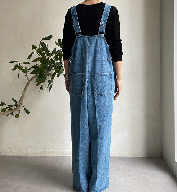  「デニムフロントジップサロペット」|ワンピース|