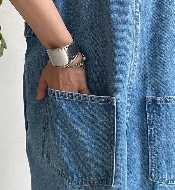  「デニムフロントジップサロペット」|ワンピース|