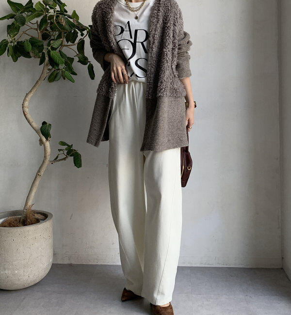  「ファー切替イタリアンエアリーハーフコート」|その他|