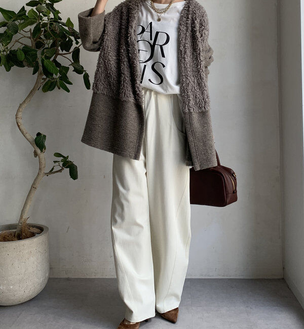  「ファー切替イタリアンエアリーハーフコート」|その他|