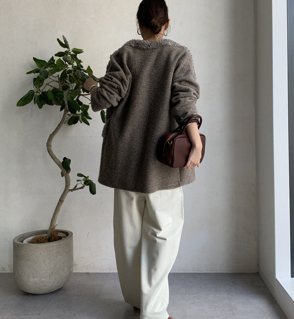  「ファー切替イタリアンエアリーハーフコート」|その他|