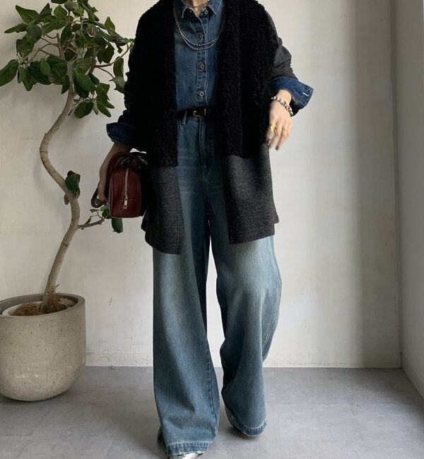  「ファー切替イタリアンエアリーハーフコート」|その他|