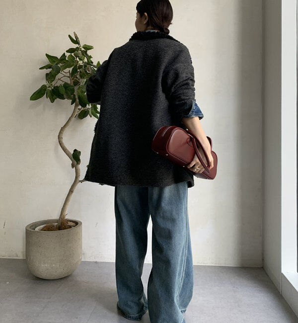  「ファー切替イタリアンエアリーハーフコート」|その他|