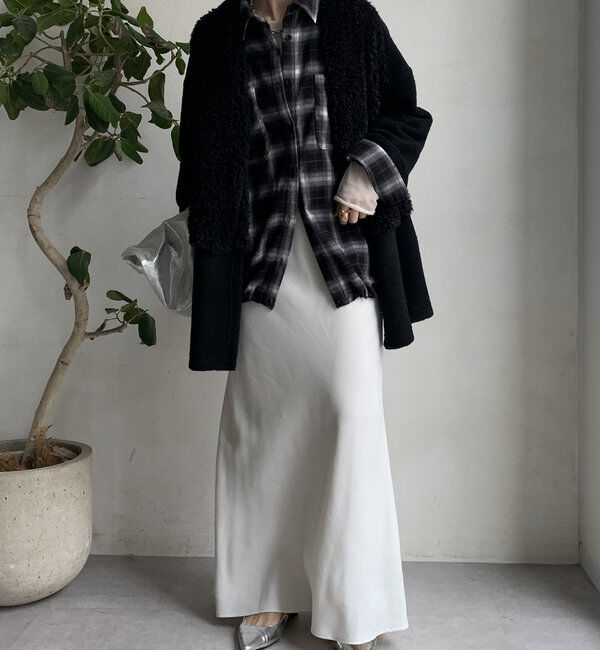  「ファー切替イタリアンエアリーハーフコート」|その他|