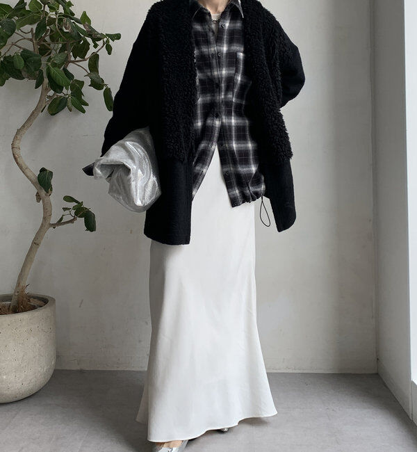  「ファー切替イタリアンエアリーハーフコート」|その他|