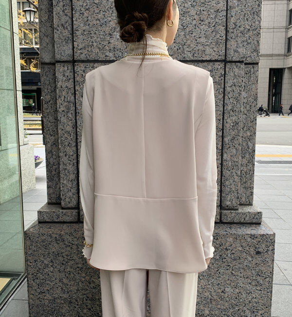  「【オケージョン対応】【WEB限定】Vネックバックペプラムジレ」|ベスト・ジレ|