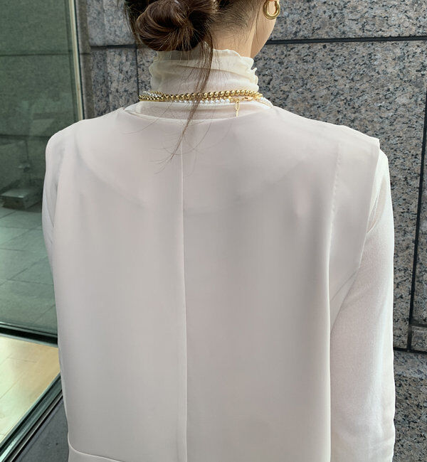  「【オケージョン対応】【WEB限定】Vネックバックペプラムジレ」|ベスト・ジレ|