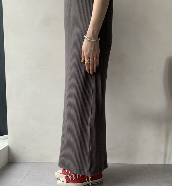  「【WEB限定】襟付リブワンピース」|ワンピース|