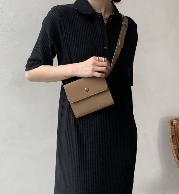  「【WEB限定】襟付リブワンピース」|ワンピース|