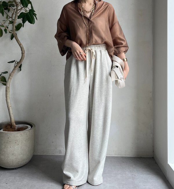  「【WEB限定】バックフリル異素材切替シャツ」|シャツ・ブラウス|