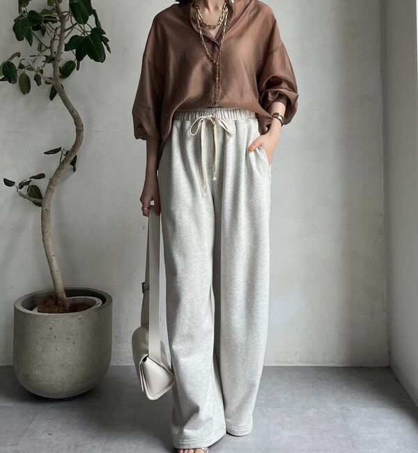  「【WEB限定】バックフリル異素材切替シャツ」|シャツ・ブラウス|