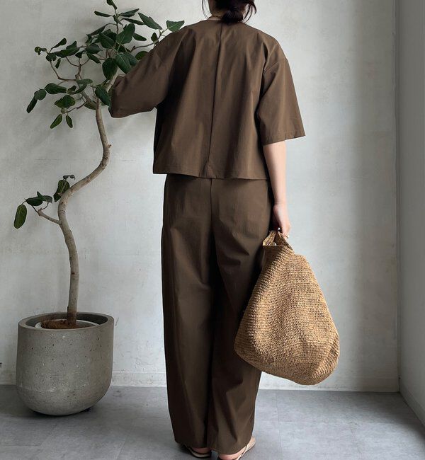  「【WEB限定】接触冷感デサインタックパンツ」|チノ|