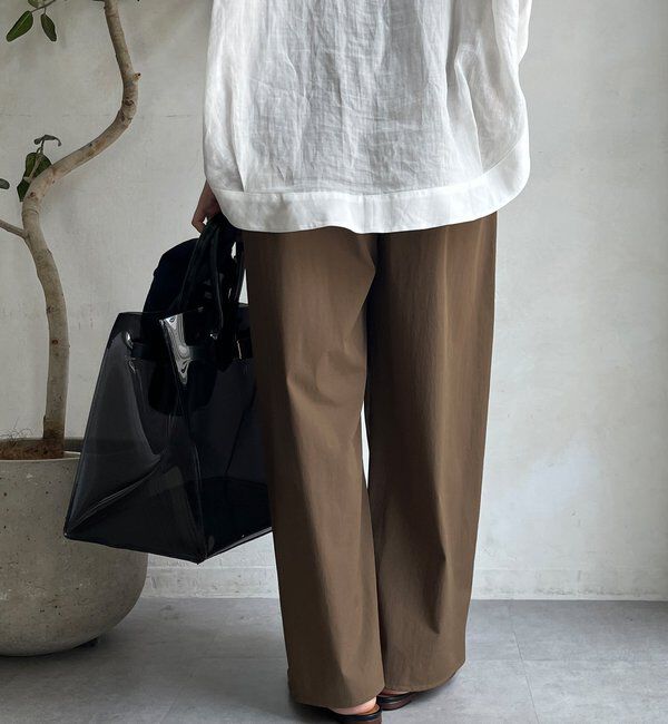  「【WEB限定】接触冷感デサインタックパンツ」|チノ|