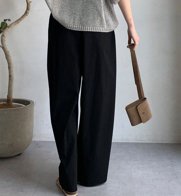  「【WEB限定】接触冷感デサインタックパンツ」|チノ|