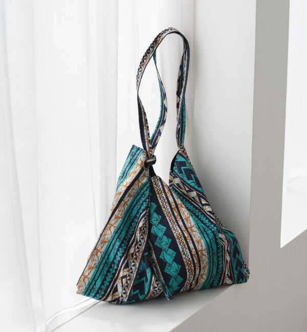  「【4色展開/A4サイズ】バティック柄トートBAG」|トートバッグ|グリーン