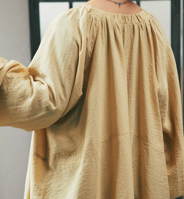  「《さっと羽織れる軽量アウター》麻調シアーロングブルゾン」|その他|