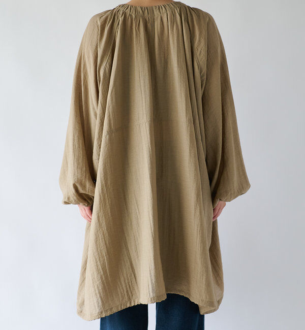  「《さっと羽織れる軽量アウター》麻調シアーロングブルゾン」|その他|