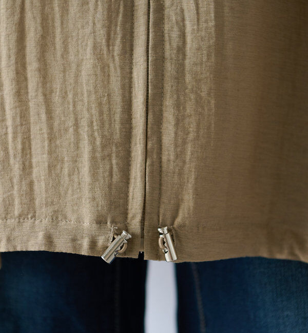  「《さっと羽織れる軽量アウター》麻調シアーロングブルゾン」|その他|