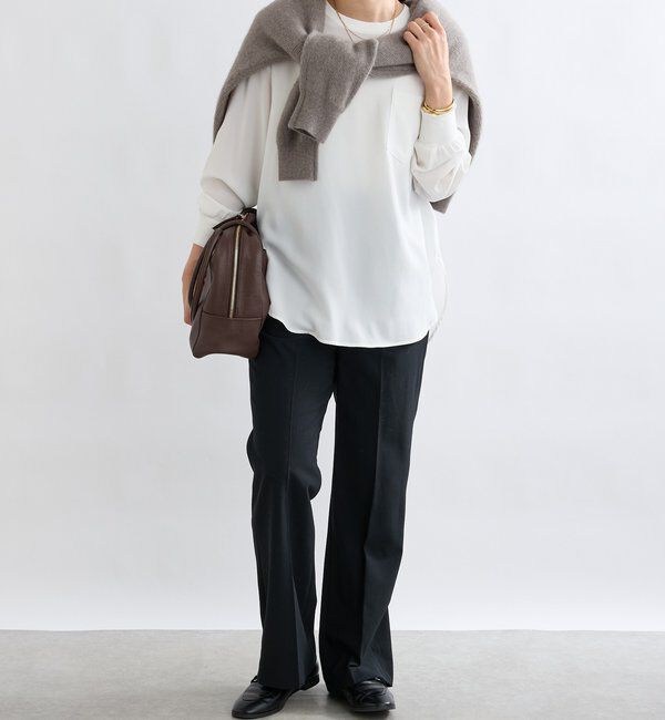  「【さらっと着やすい！/冷房・日焼け対策◎】ジョーゼットポケットブラウス」|シャツ・ブラウス|