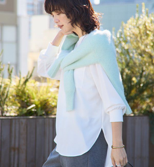  「【さらっと着やすい！/冷房・日焼け対策◎】ジョーゼットポケットブラウス」|シャツ・ブラウス|