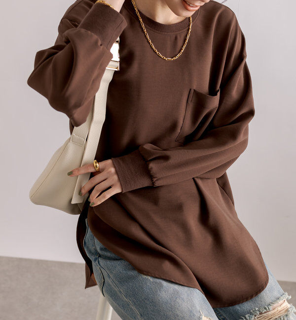  「【さらっと着やすい！/冷房・日焼け対策◎】ジョーゼットポケットブラウス」|シャツ・ブラウス|