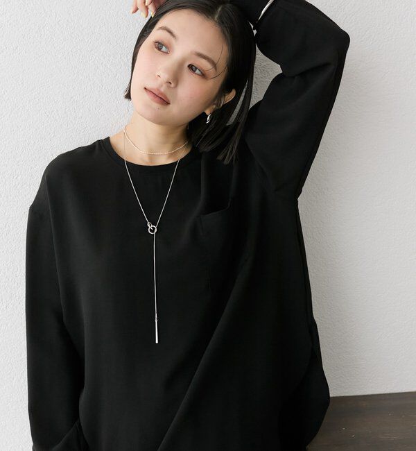  「【さらっと着やすい！/冷房・日焼け対策◎】ジョーゼットポケットブラウス」|シャツ・ブラウス|ブラック