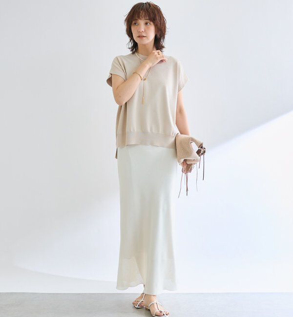  「【セットアップ対応可】メッシュバイアススカート」|スカート|