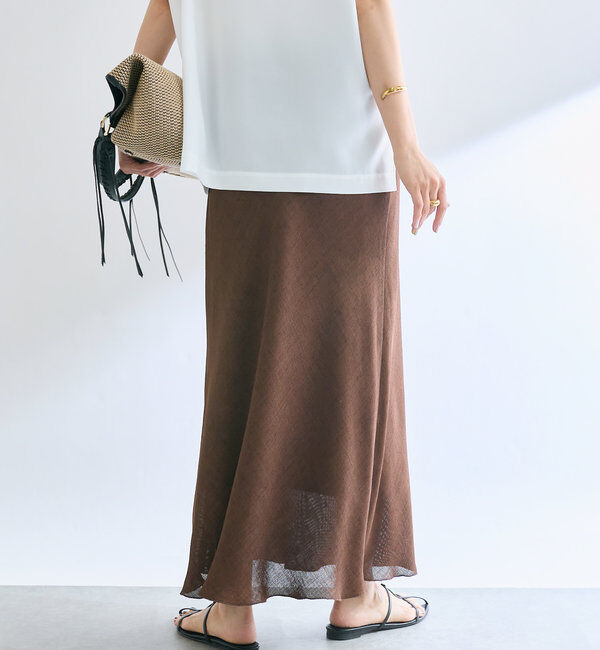  「【セットアップ対応可】メッシュバイアススカート」|スカート|