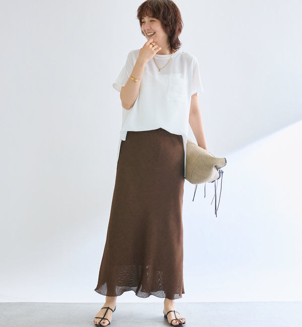  「【セットアップ対応可】メッシュバイアススカート」|スカート|