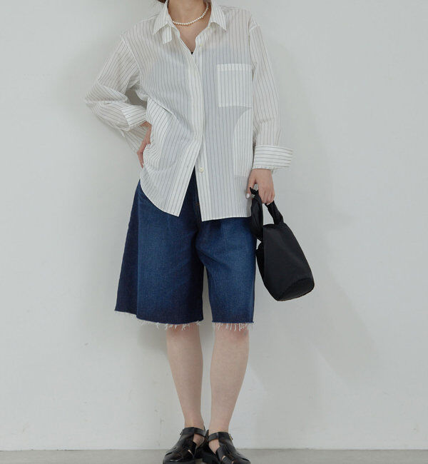  「【HERITANOVUM】ハーフデニムパンツ」|デニム|