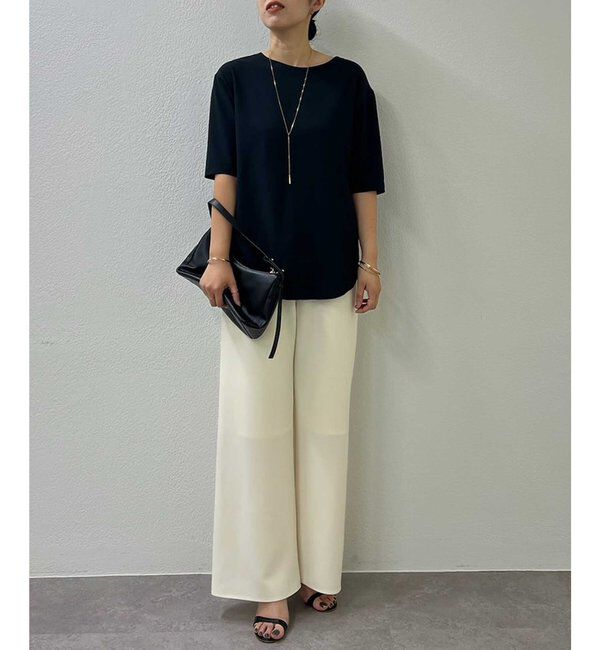  「バックスリットハーフスリーブブラウス」|シャツ・ブラウス|