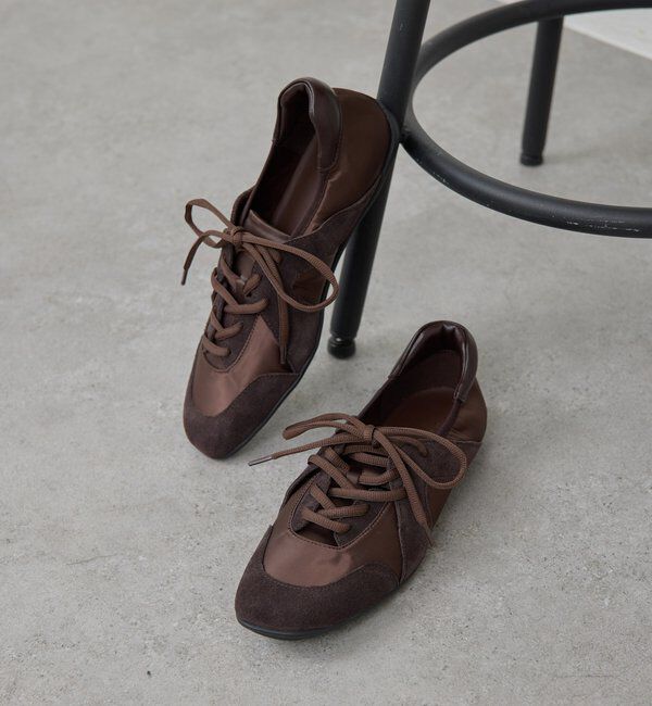  「【2.718】サテンスニーカー」|その他|ダークブラウン