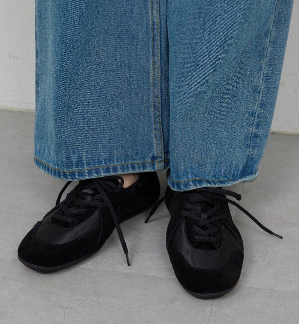  「【2.718】サテンスニーカー」|その他|ブラック