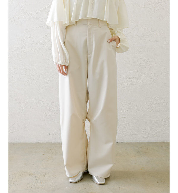  「【３サイズ/6色展開】カーブスラックス」|チノ|