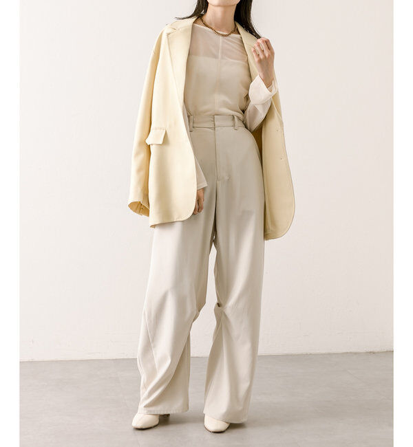  「【３サイズ/6色展開】カーブスラックス」|チノ|