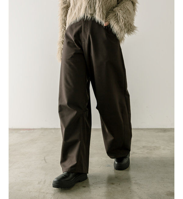  「【３サイズ/6色展開】カーブスラックス」|チノ|