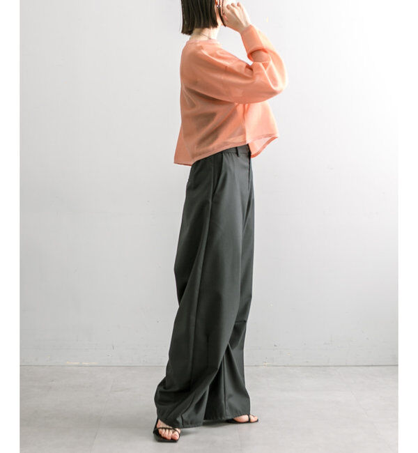  「【３サイズ/6色展開】カーブスラックス」|チノ|