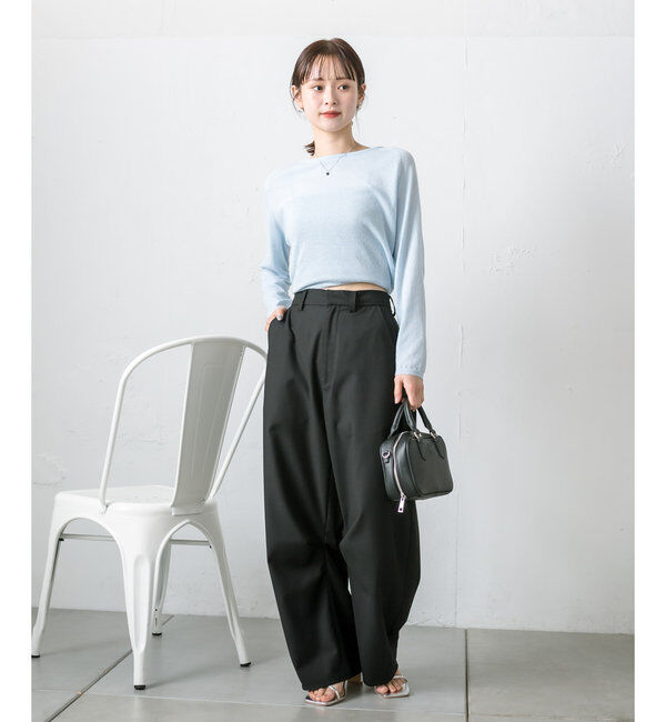  「【３サイズ/6色展開】カーブスラックス」|チノ|