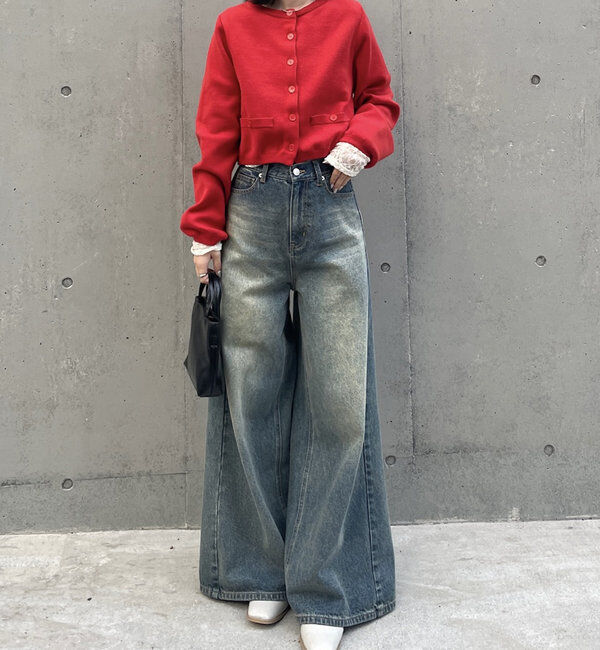  「[mline]ポケットチビカーディガン」|カーディガン|