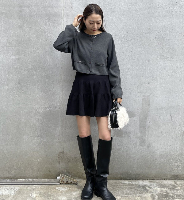  「[mline]ポケットチビカーディガン」|カーディガン|