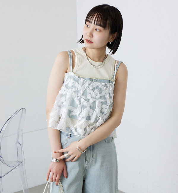  「シアーリーフビスチェ」|シャツ・ブラウス|