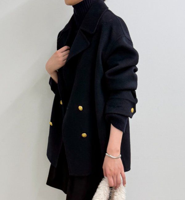 【LOUNGEDRESS】ミドルリバーコート　ネイビー ミドルリバーコート（その他アウター）｜LOUNGEDRESS（ラウンジドレス